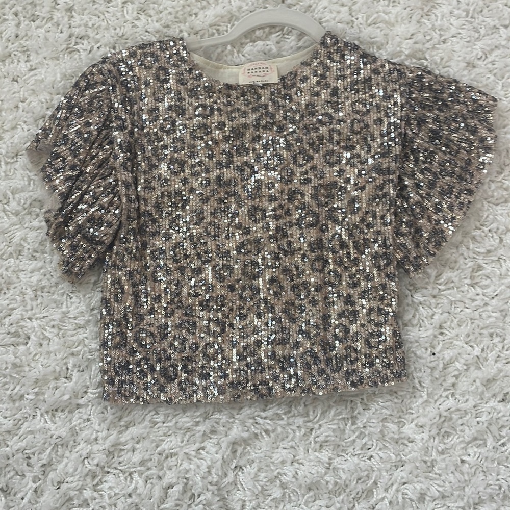 Hannah banana sparkle sequin top
